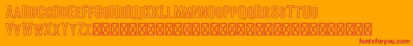 Melvis Outline Font – Red Fonts on Orange Background