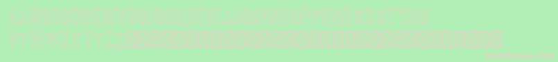 Melvis Outline Font – Pink Fonts on Green Background