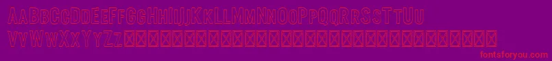 Melvis Outline Font – Red Fonts on Purple Background