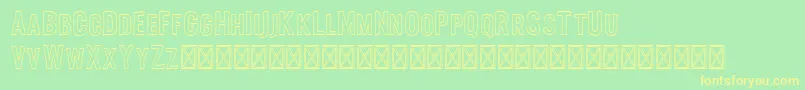 Melvis Outline Font – Yellow Fonts on Green Background