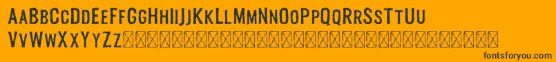 Melvis Rough-fontti – mustat fontit oranssilla taustalla