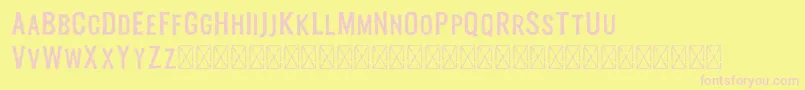 Melvis Rough Font – Pink Fonts on Yellow Background