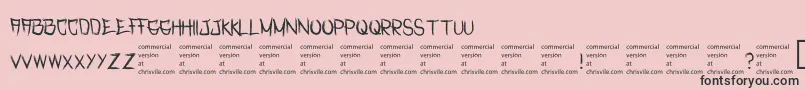 RasterizedRegular Font – Black Fonts on Pink Background