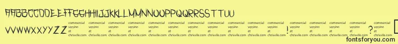 RasterizedRegular Font – Black Fonts on Yellow Background