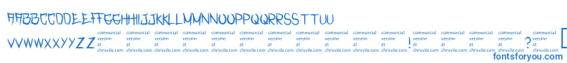 RasterizedRegular Font – Blue Fonts on White Background