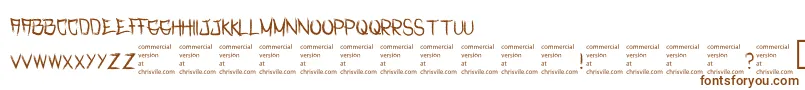 RasterizedRegular Font – Brown Fonts on White Background