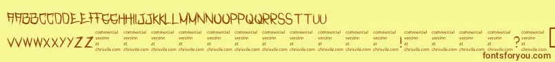 RasterizedRegular Font – Brown Fonts on Yellow Background