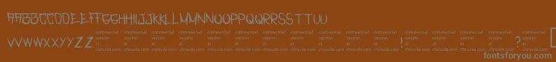 RasterizedRegular Font – Gray Fonts on Brown Background