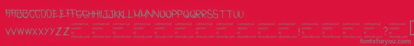 RasterizedRegular-Schriftart – Graue Schriften auf rotem Hintergrund