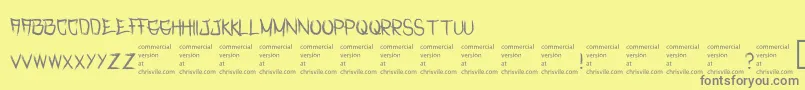 RasterizedRegular Font – Gray Fonts on Yellow Background
