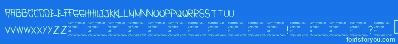 RasterizedRegular Font – Green Fonts on Blue Background