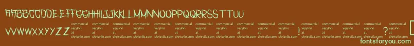 RasterizedRegular Font – Green Fonts on Brown Background