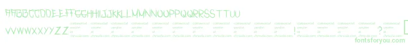 RasterizedRegular Font – Green Fonts on White Background