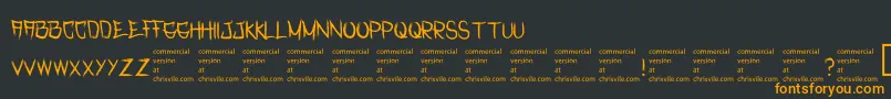 Шрифт RasterizedRegular – оранжевые шрифты на чёрном фоне