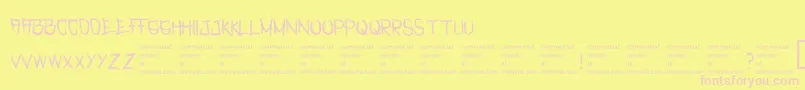 RasterizedRegular Font – Pink Fonts on Yellow Background