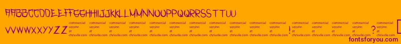 RasterizedRegular Font – Purple Fonts on Orange Background