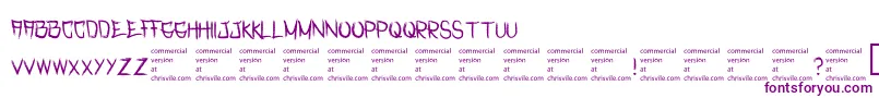 RasterizedRegular Font – Purple Fonts on White Background