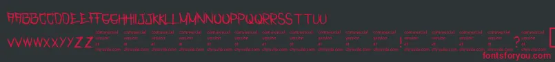 RasterizedRegular Font – Red Fonts on Black Background