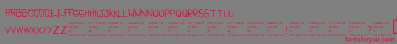 Police RasterizedRegular – polices rouges sur fond gris