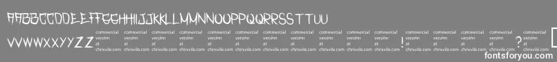 RasterizedRegular Font – White Fonts on Gray Background