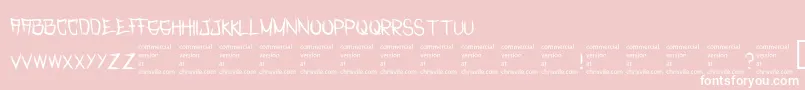RasterizedRegular Font – White Fonts on Pink Background