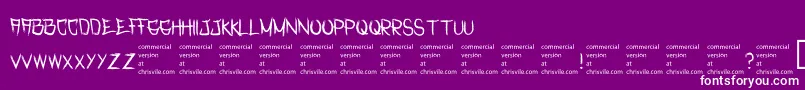 RasterizedRegular Font – White Fonts on Purple Background