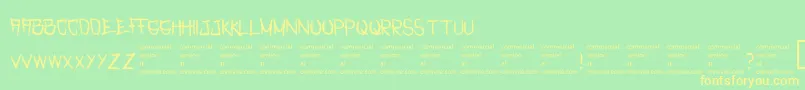RasterizedRegular Font – Yellow Fonts on Green Background