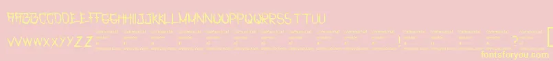 RasterizedRegular Font – Yellow Fonts on Pink Background