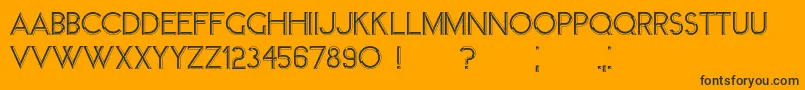 Czcionka Member – czarne czcionki na pomarańczowym tle