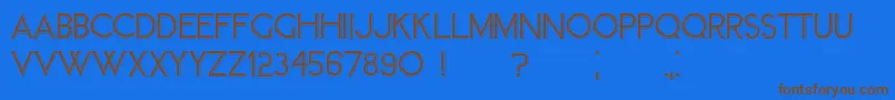 Member-Schriftart – Braune Schriften auf blauem Hintergrund