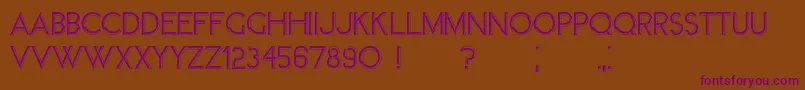 Member-Schriftart – Violette Schriften auf braunem Hintergrund