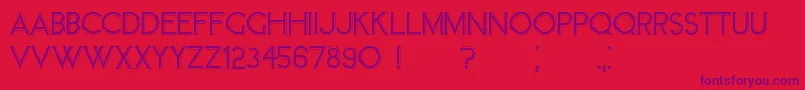 Member-Schriftart – Violette Schriften auf rotem Hintergrund