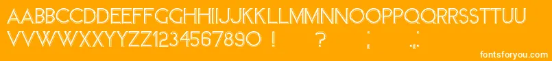 Member-Schriftart – Weiße Schriften auf orangefarbenem Hintergrund