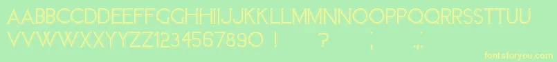 フォントMember – 黄色の文字が緑の背景にあります