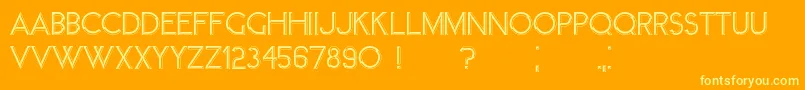 Шрифт Member – жёлтые шрифты на оранжевом фоне
