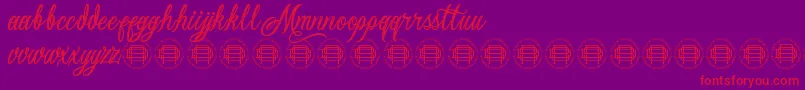 Memento Mori Demo Font – Red Fonts on Purple Background