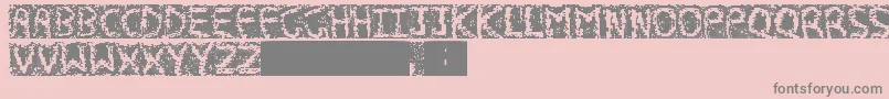 memories Font – Gray Fonts on Pink Background
