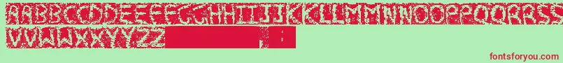 memories Font – Red Fonts on Green Background