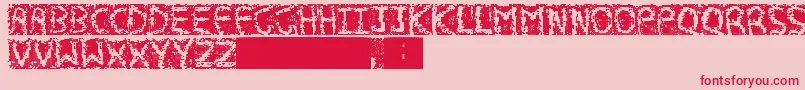 memories Font – Red Fonts on Pink Background