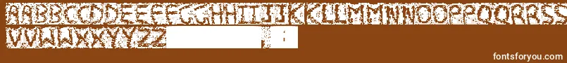 memories Font – White Fonts on Brown Background