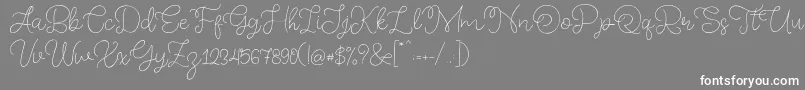 フォントMemory of 2018 – 灰色の背景に白い文字