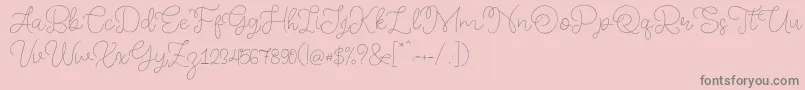 Memory of 2018 Font – Gray Fonts on Pink Background