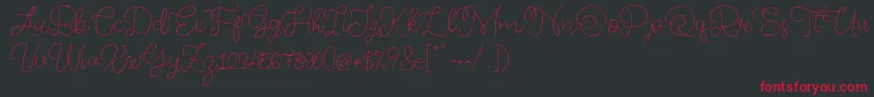 Memory of 2018 Font – Red Fonts on Black Background