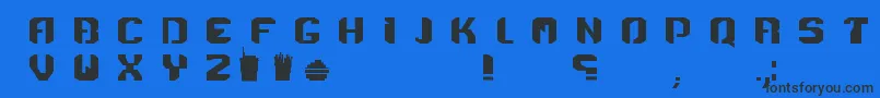 Шрифт Menace – чёрные шрифты на синем фоне