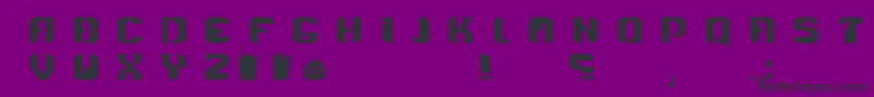 フォントMenace – 紫の背景に黒い文字