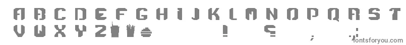 フォントMenace – 白い背景に灰色の文字