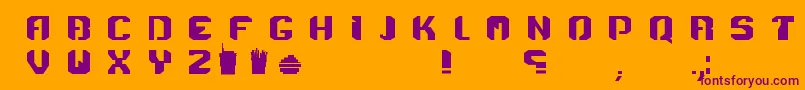 Menace Font – Purple Fonts on Orange Background