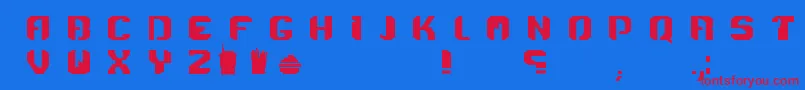Menace Font – Red Fonts on Blue Background
