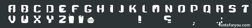Menace Font – White Fonts on Black Background