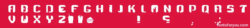 フォントMenace – 赤い背景に白い文字